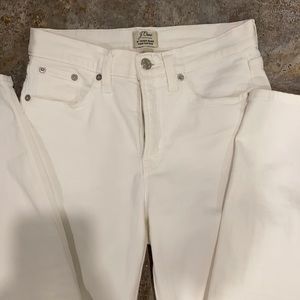 Jcrew white jeans 9” high rise toothpick size 26